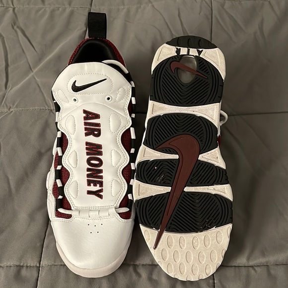 Nike Air More Money White/Black/Team Red Shoes - Picture 1 of 4